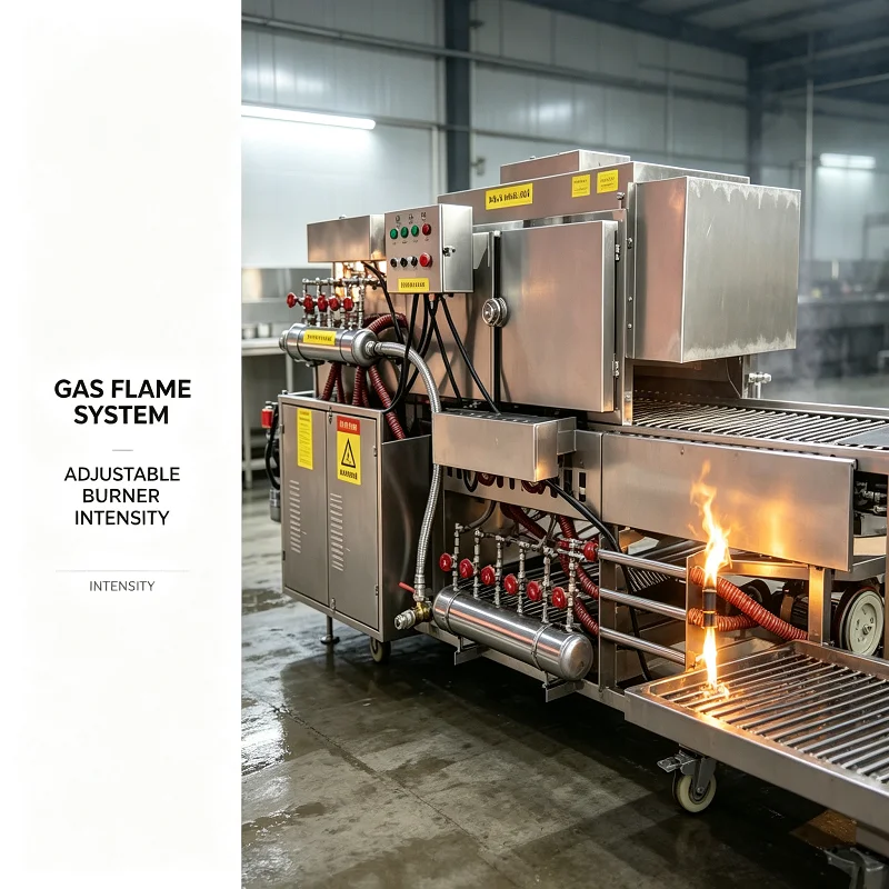 Slaughterhouse Poultry Singeing Machine Gas Flame Burning Machine for Pig Trotter and Pig Head Dehairing