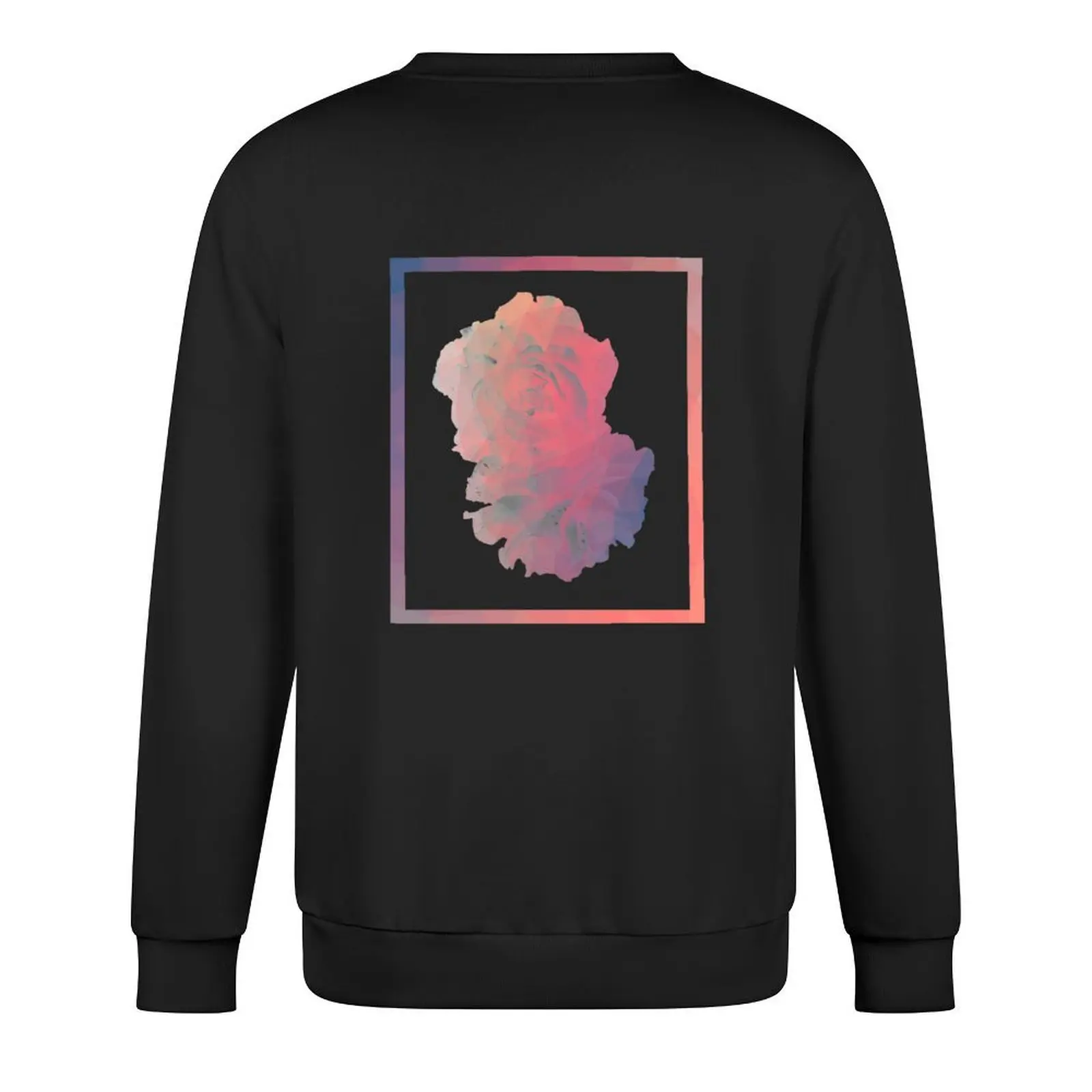 Geometric Pink & Blue Roses Design Pullover tracksuit men's sweat-shirt set men clothes sweatshirts for men