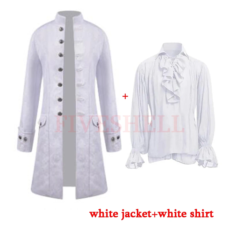 Manteau Vintage Steampunk Gothique Pour Homme – Trench Long Médiéval – Costume Halloween Ou Cosplay