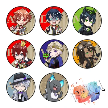 Twist Wonderland Spiel 50mm Idia Floyd Malleus Metall Abzeichen Brosche Pins Anime Geschenk Unisex Tasche Anhänger