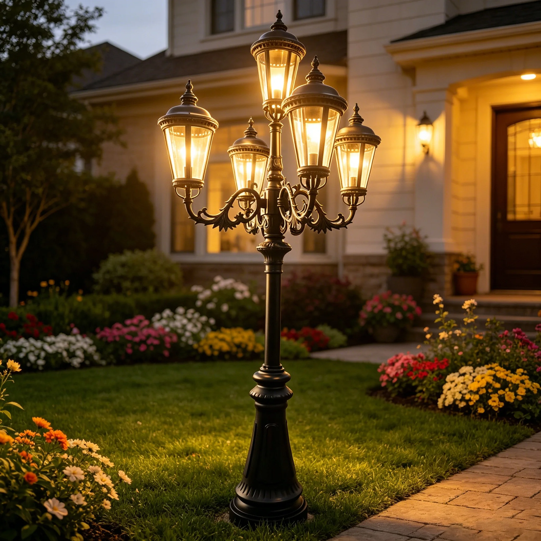 LED Street Light Column Garden Light AC Power Supply IP65 Waterproof Suitable for Landscape Outdoor Corridor Decoration Lights