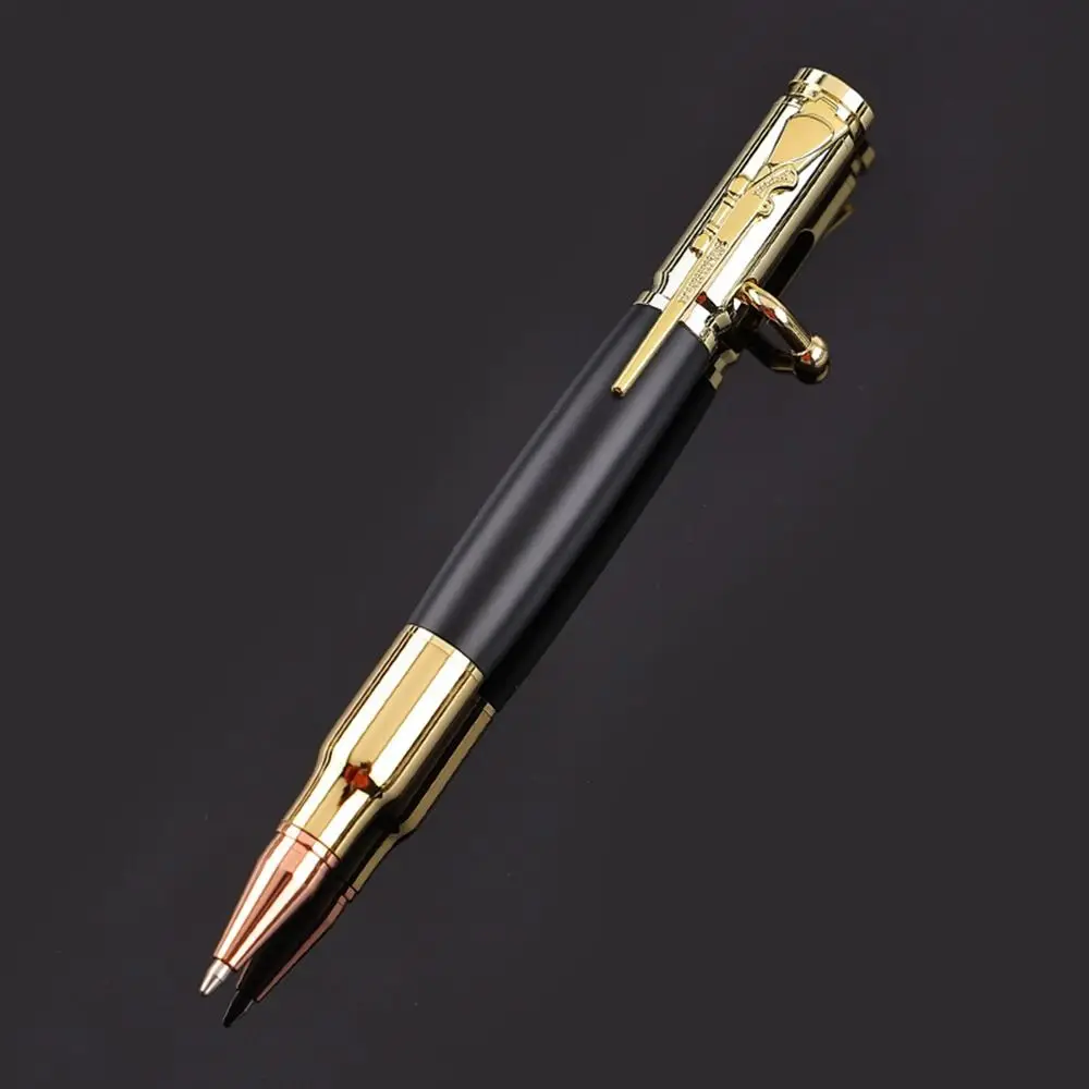 

High Quality 1.0mm Black Ink Ballpoint Pen Metal Writing Tool Gel Pen Press Type Signature Pen School Office