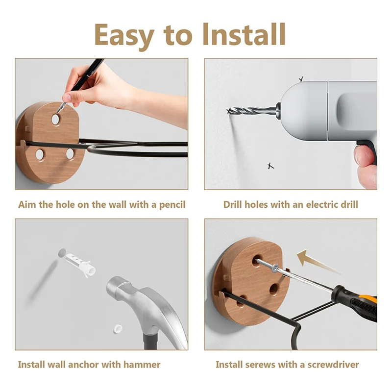 L71A 折りたたみ式バスケットボールホルダー壁掛け - バスケットボール、サッカー、バレーボール、フットボール、ラグビー用のボール収納2個