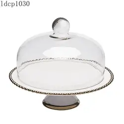 1 Set Party Cake Glas Cover Voedsel Cover Dessert Taart Plaat Stofkap Glas Bedekt Hoge Voet Cake voedsel Display Stand