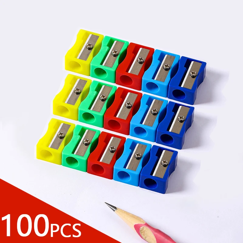 plastic color pencil sharpener lapis padrao maquina de corte cor doce estudante escola e escritorio stationer atacado 100 pcs por lote 01