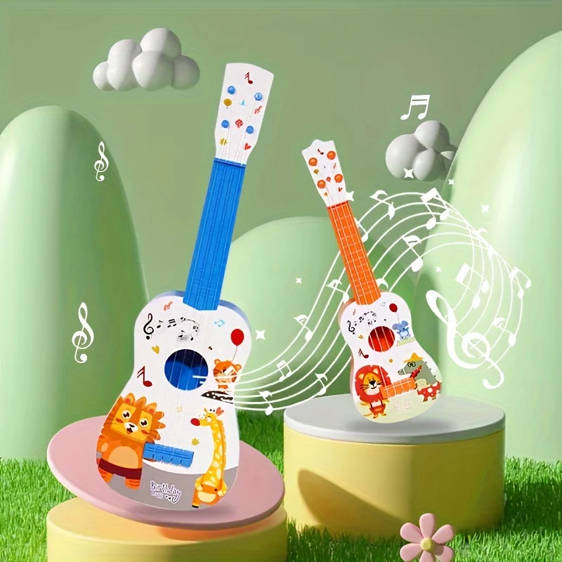 ของเล่นกีตาร์อูคูเลเล่เด็ก 57 ซม. ของเล่นเครื่องดนตรีสำหรับเด็ก ของขวัญคริสต์มาสและฮาโลวีนสำหรับเด็กชายและเด็กหญิง