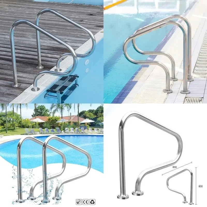 for 304 Stainless Steel Pool Ladder Customized Size Accessories Easy to Install Safety Handrail