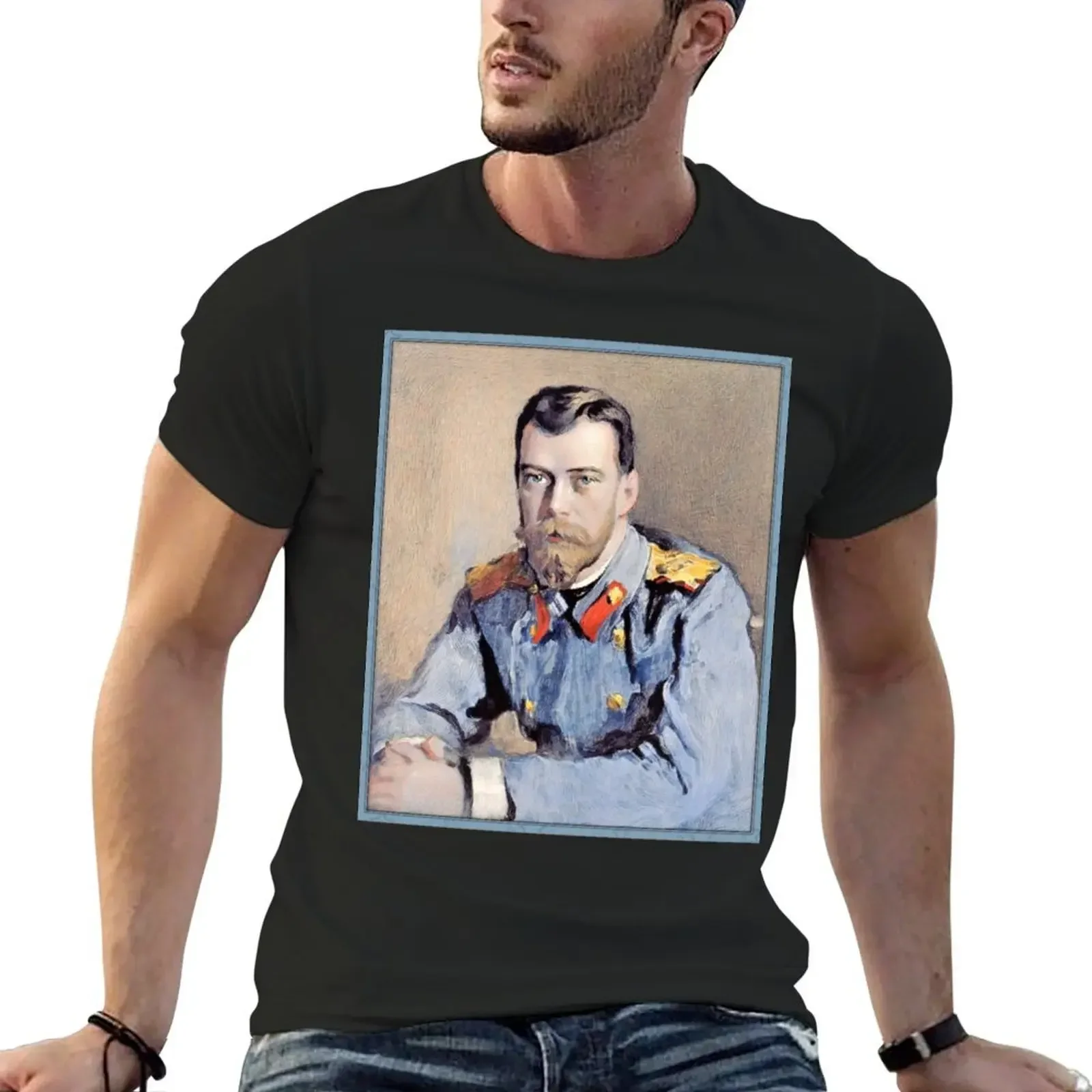 Nicholas II. Last czar of Russia, 1913 litograph T-Shirt plus size clothes anime stuff quick drying sublime men clothings