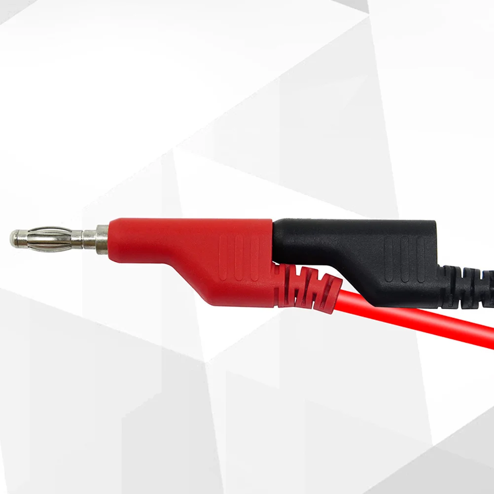 Fio de cabo de teste de multímetro, 2 peças, vermelho, preto, linha de teste dcc, resistente, ferramenta confiável para equipamentos eletrônicos e circuitos