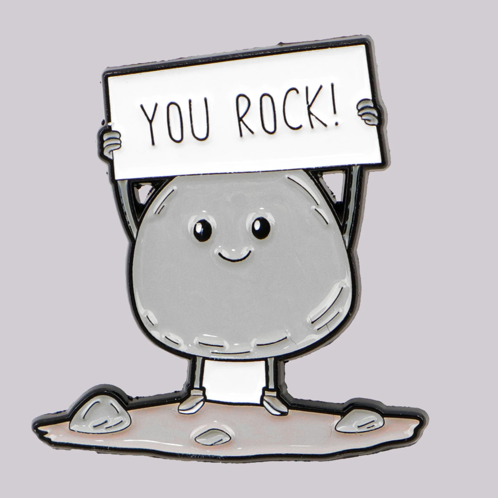 Pin esmaltado de piedra divertido, broche de dibujos animados, alfileres de solapa, insignia en mochila, accesorios de ropa, joyería bonita, regalos para amigos