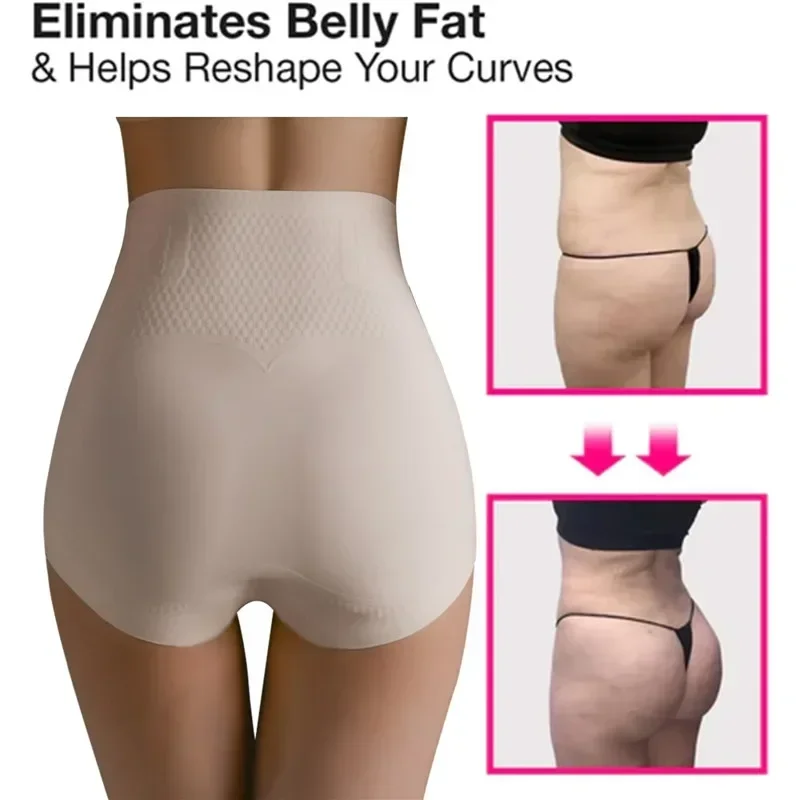 Women\'s Seamless Ice Silk Ion Fiber Underwear Panties Quality Antibacterial Woman High Waist Soft Silk Panty Underpants