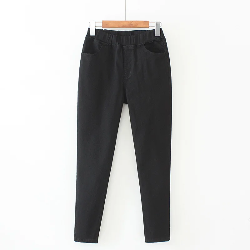 Hohe Taille Vintage Dünne Jeans Frauen Kleidung S-6XL Stretch Casual Denim Hosen Weibliche Elastische Taille High Street Hosen XT1517