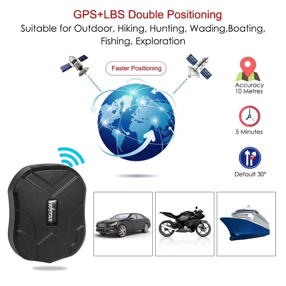 Car GPS Tracker 2G GSM TK905 TKSTAR 90 Days Standby GPRS Locator Waterproof Vehicle Tracking Device Magnet Lifetime Free APP