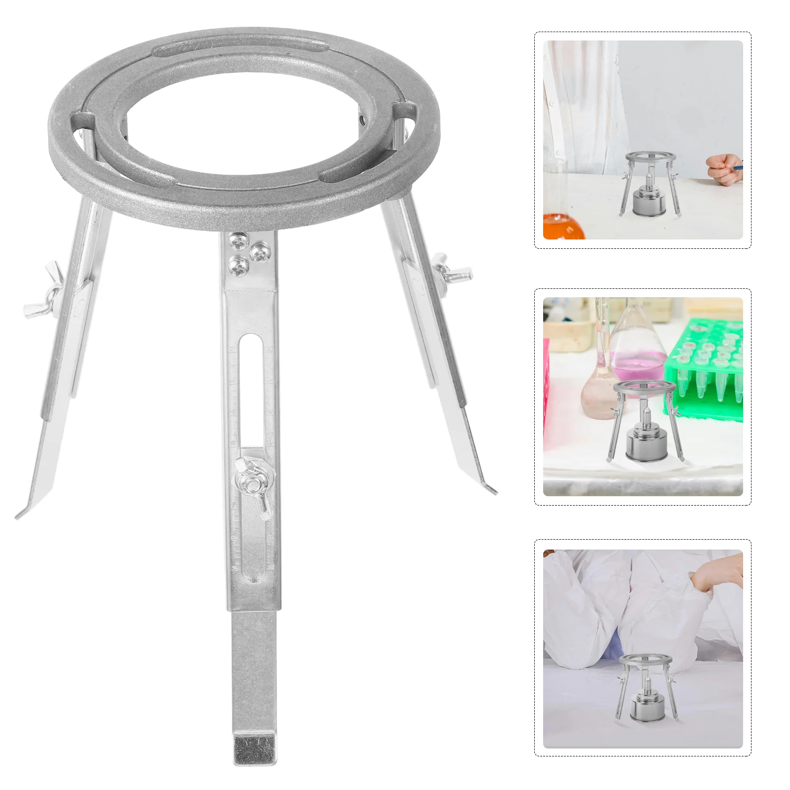 

Tripod Liftable Detachable Adjustable Alcohol Lamp Stand Bunsen Burner Laboratory