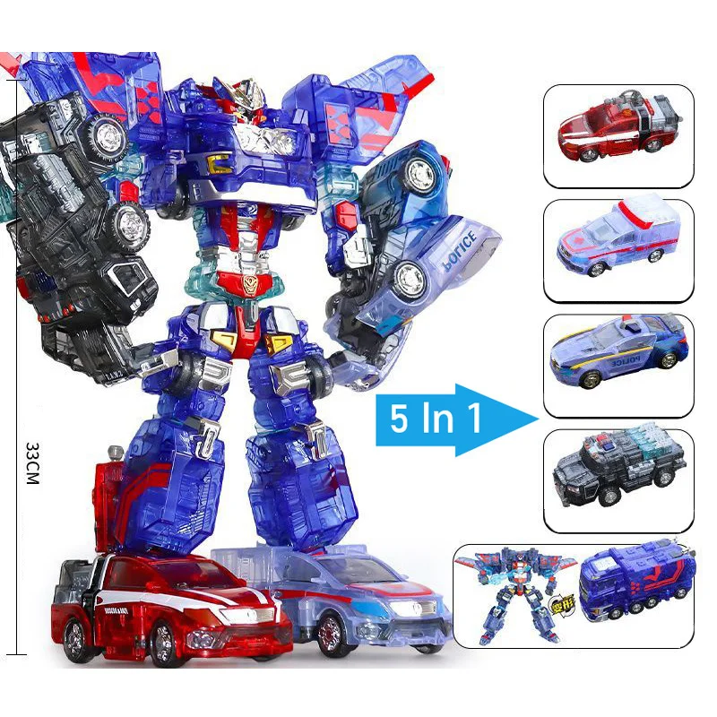 5 IN 1 Carbot Safari Saver Transformatie Robot naar Auto Speelgoed Actiefiguren Penta Storm Model Vervorming Auto Speelgoed Cadeau