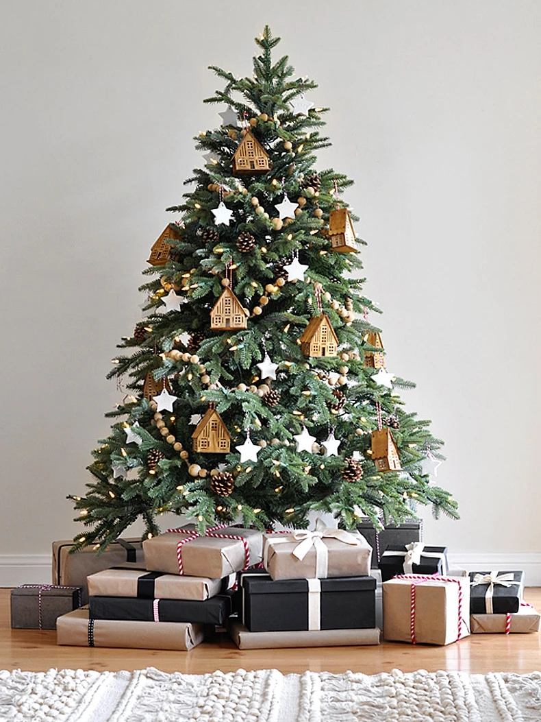 

Large Cisas Tree Decoration Set Reatic Simulation with Light Festive Scene Arrangement Home Use New 2025 Model