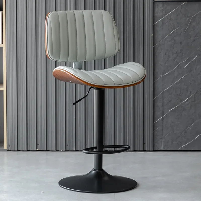 Solid Wood Bar Chair Household Lift High Stool Island Chair Back Chair Solid