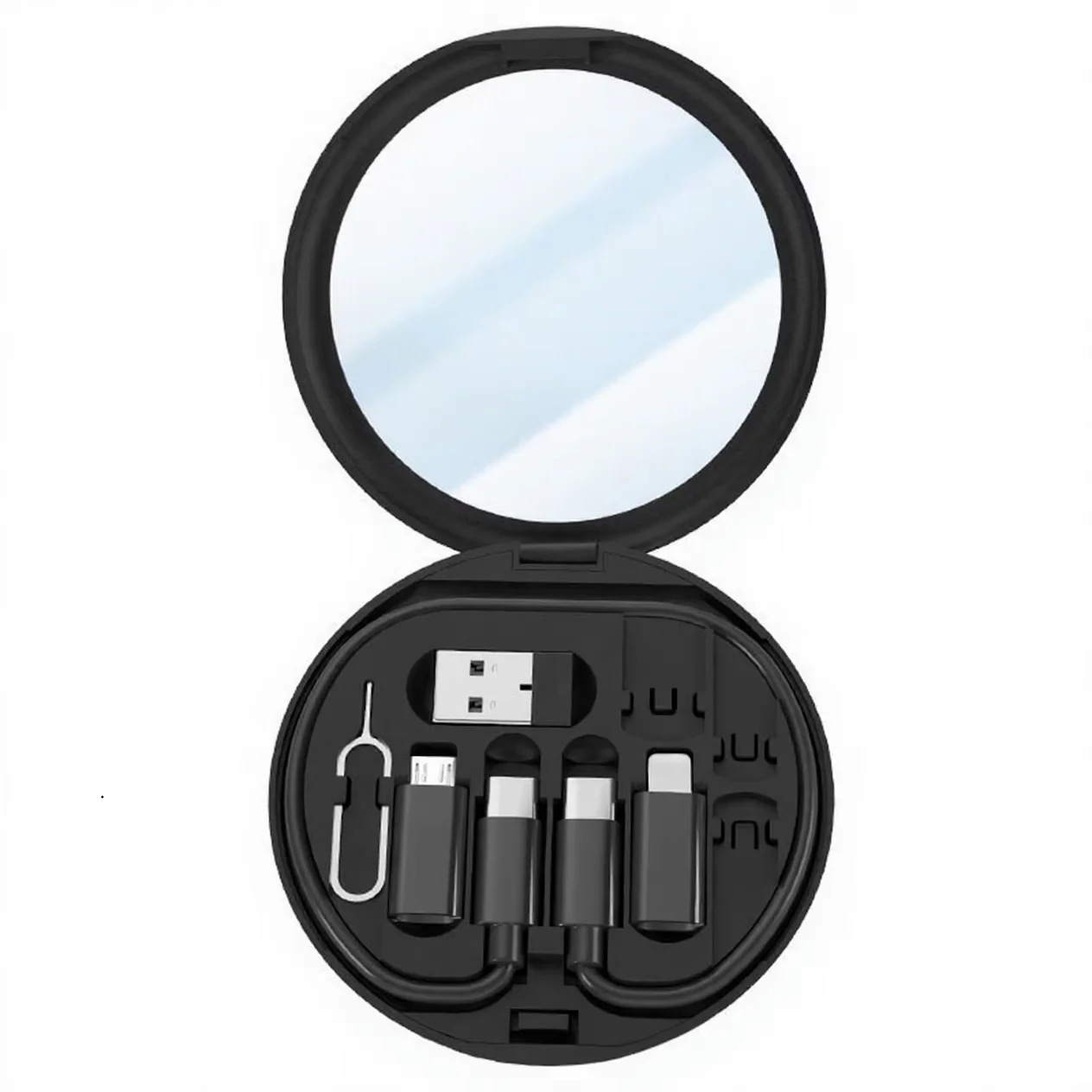 USB-Datenkabel mit Schnellladefunktion und Aufbewahrungsbox, multifunktionale digitale und elektronische Aufbewahrungsbox für Kleinzubehör – Detail 12