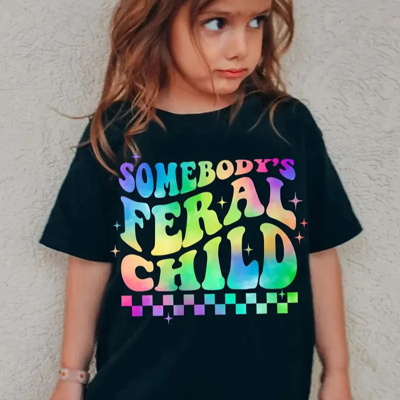 New Spider Web Printed Children's Short-sleeved and Half-sleeved Girls' T-shirts and Boys' Short-sleeved Children's Clothing