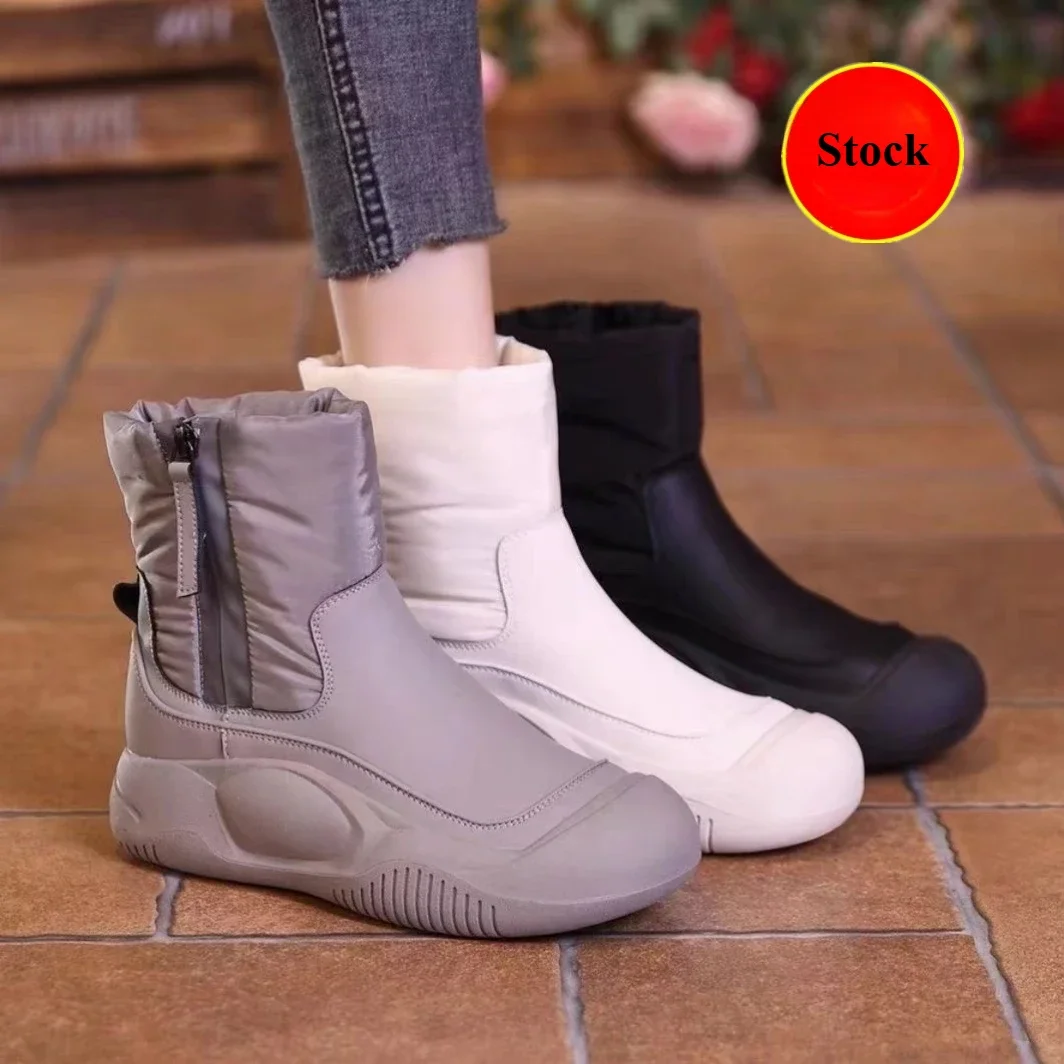 

Women's Snow Boots 2024 New Winter Cotton Shoes with Extra Thick Zapatillas De Mujer Thick Soles Non-slip Warm Winter Boots