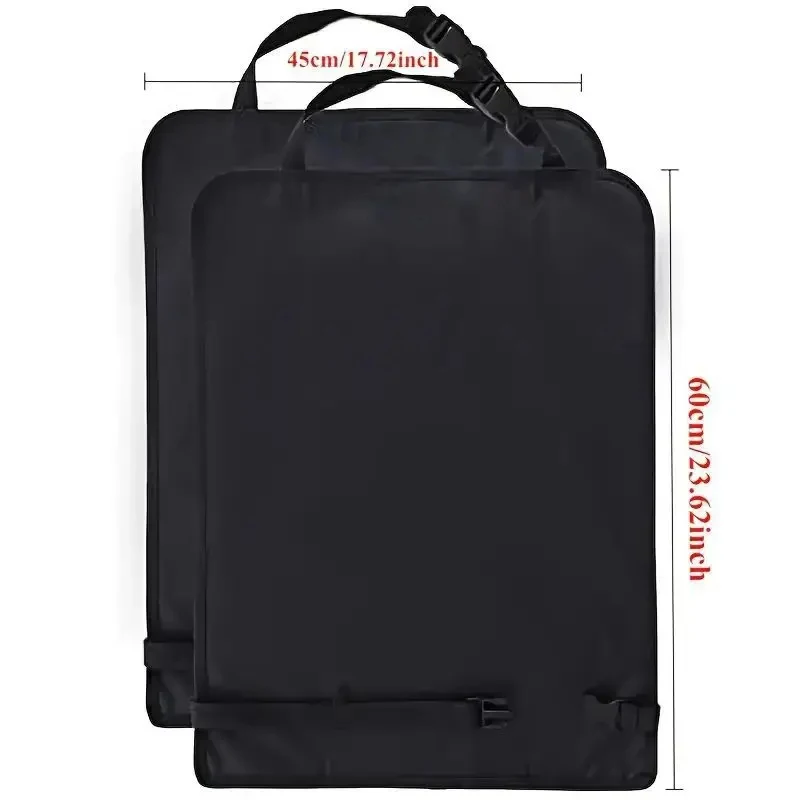 1/2pcs Car Seat Back Kick Protectors Polyester Automotive Seat Covers, Protection from Dirt, Mud, Fit for Most Vehicles
