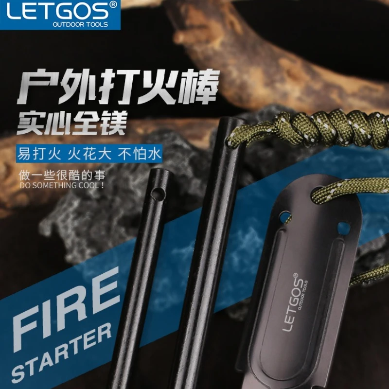 High Purity Portable Solid Fire Stick for Camping Outdoor Flint And Steel Large Spark Survival Fire Starting Tool