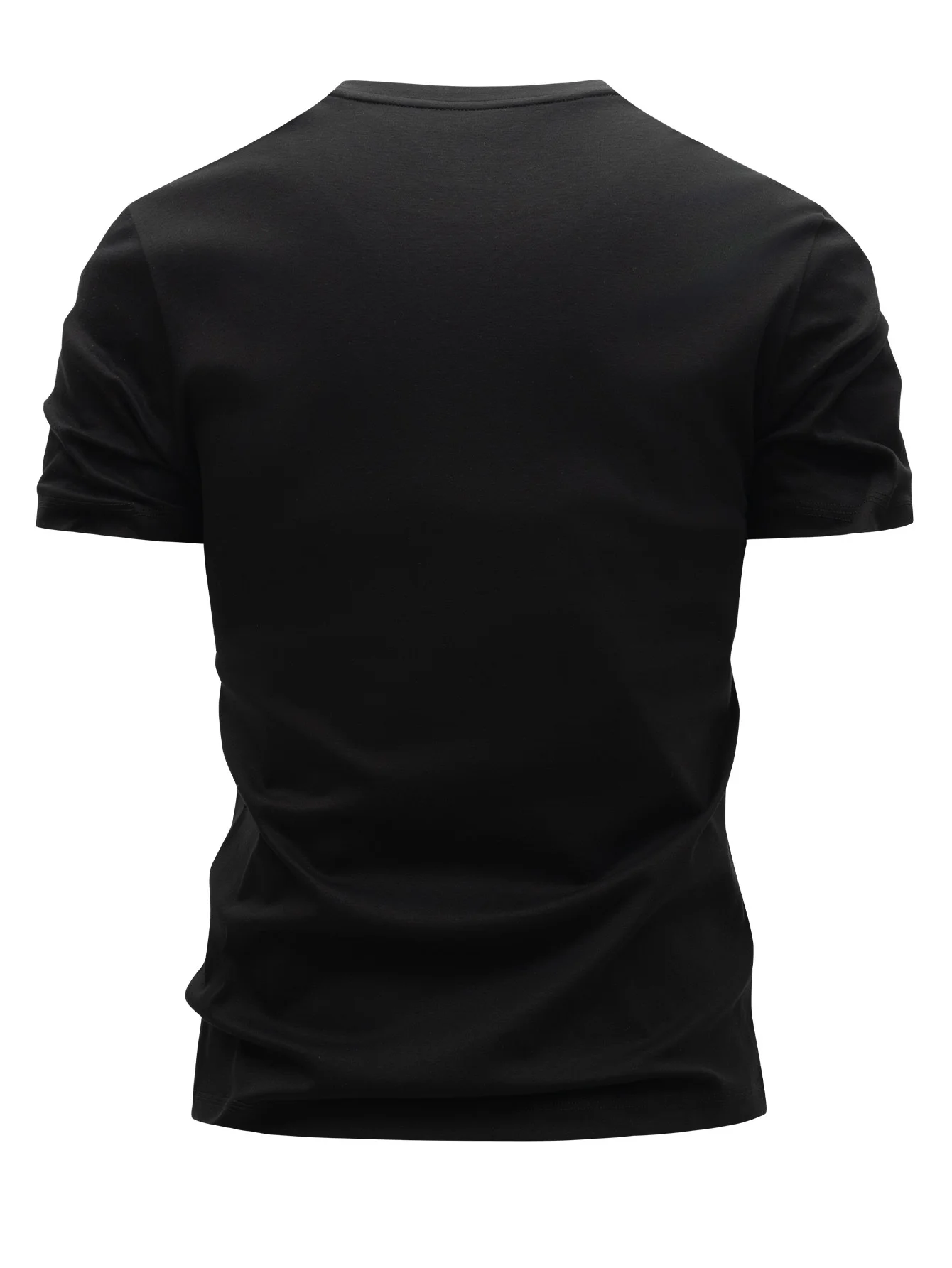 Men American Streetwear Half Sleeve 180G Pure Cotton Summer Office Worker Basic Inner Wear T‑shirt
