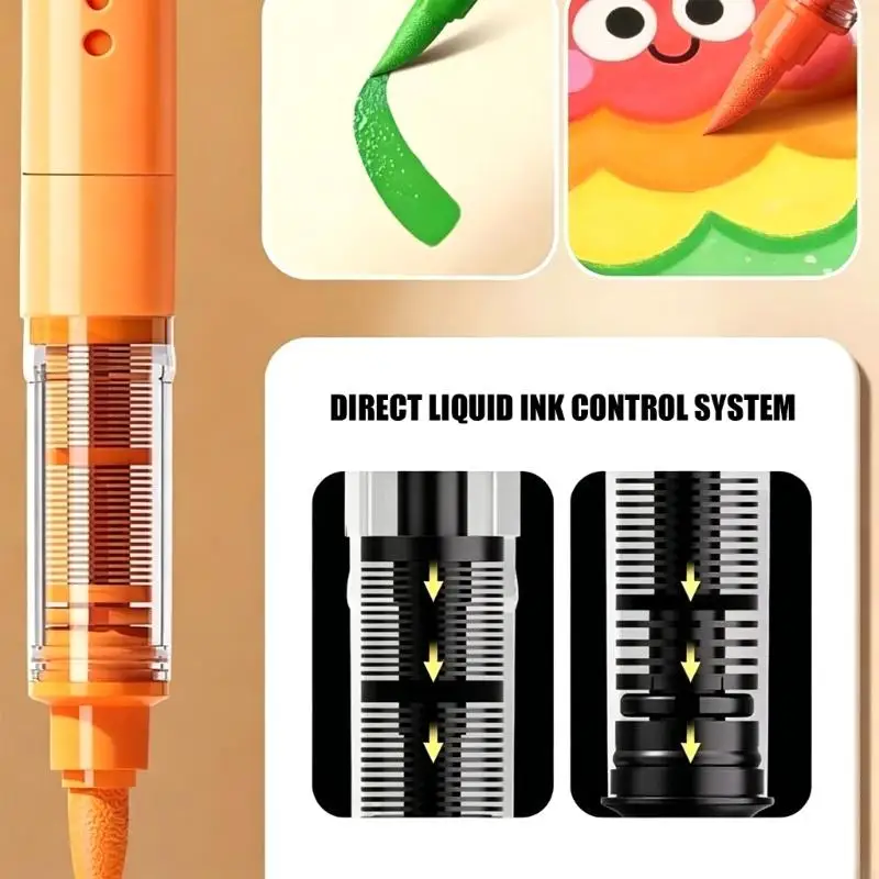 Acrylic Markers Set Professional Colors For Artists Students Drawing Sketching Craft Projects Practical Storage Case H8WD