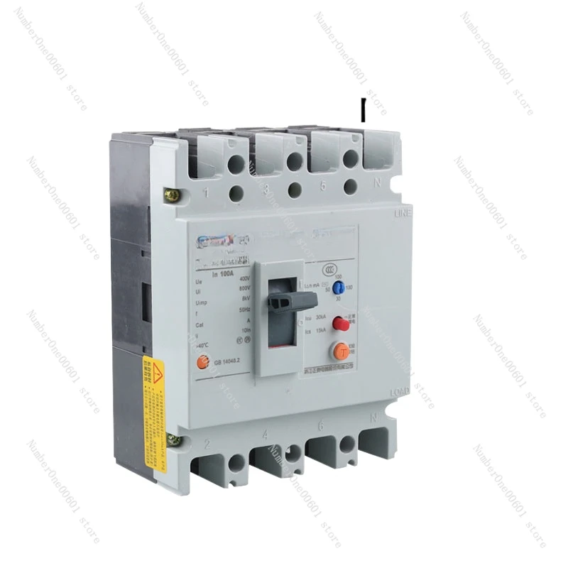 

Leakage protector, molded case circuit breaker NM1LE-125S/4300A 4P 100A 125A leak protection