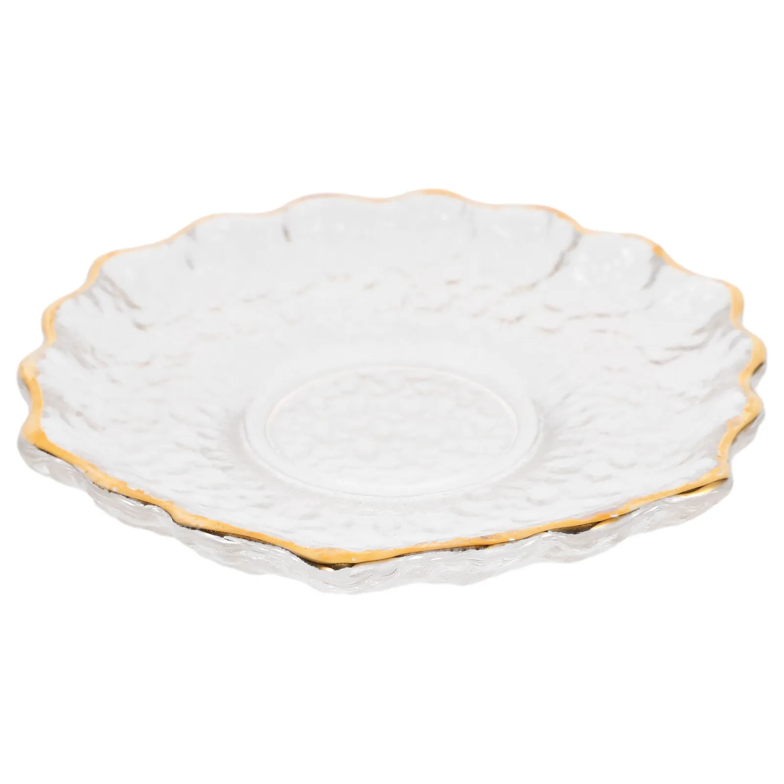 Elegant Gold Edge Transparent Glass Coaster Thick Heat Insulating Cup Mat for Tea Coffee Wine Glasses Multi Purpose Table Decor