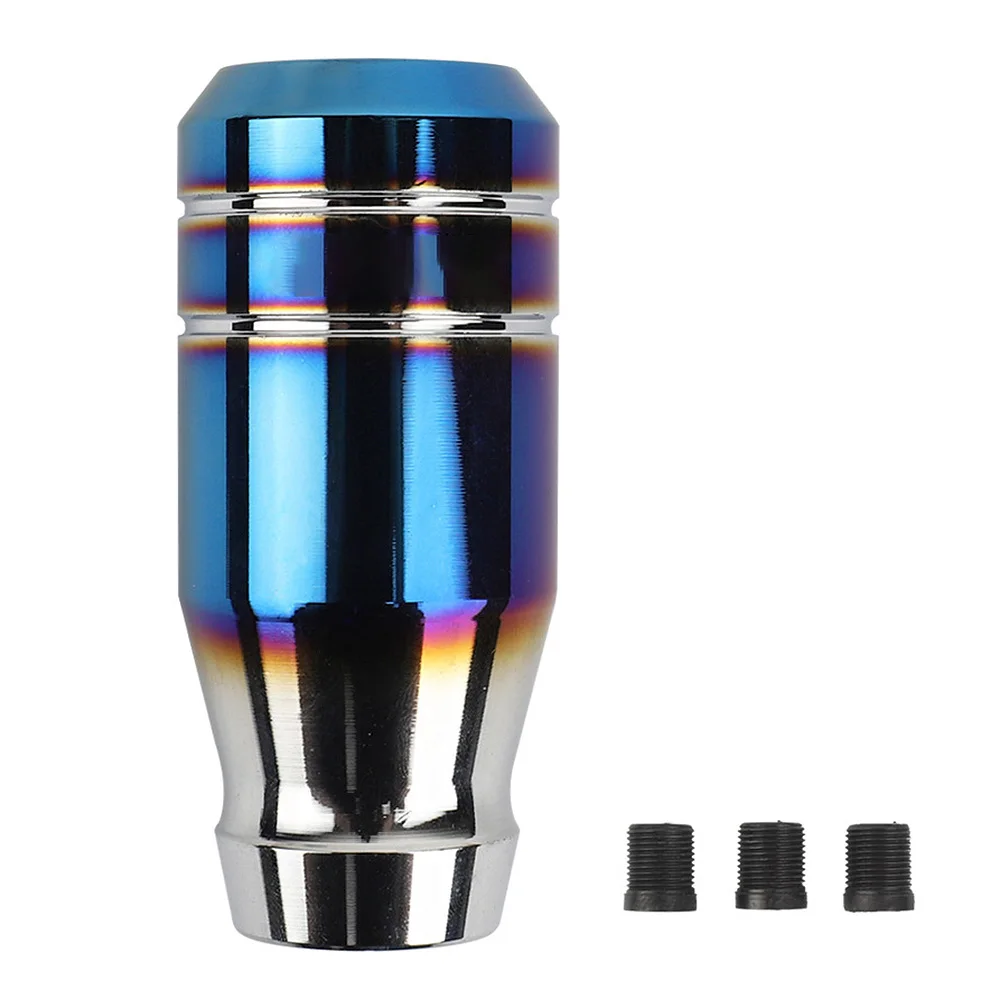 Universal Car Manual Shift Knob Gear Shifter Head Shift Knob Stick Aluminum Alloy Toasted Blue Throw Gear Shifter