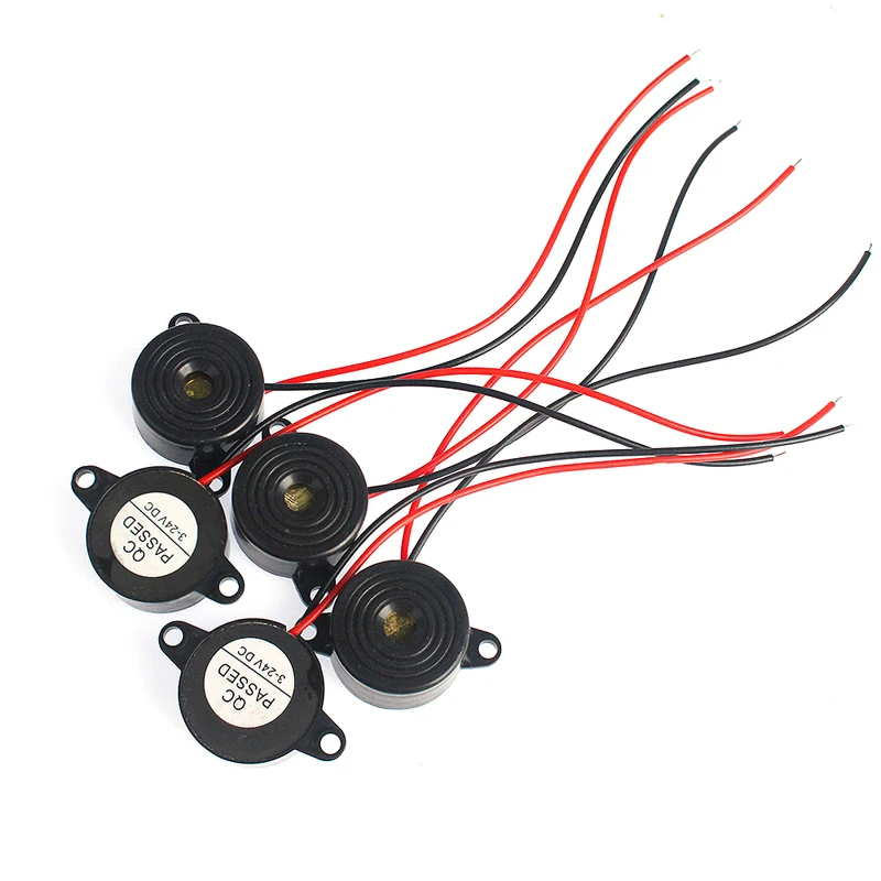 5/10PCS High Decibel Buzzer SFM-20B DC 3-24V Continuous Sound Buzzer 2312 Active Piezo Buzzers, for Arduino Car