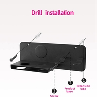 Hair Dryer Holder Hair Dryer Holder Wall Mounted Bathroom Blow Dryer Holder Storage Rack for Supersonic Hair Dryer