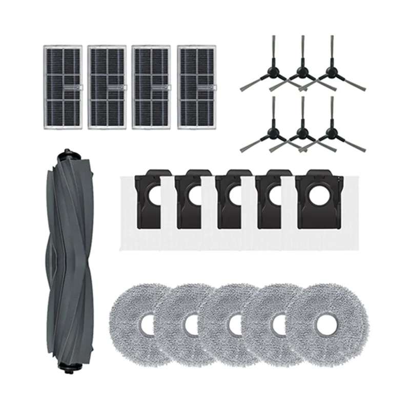 

A84G-For Dreame Mova E30 Ultra / Trouver E30 Ultr Main Side Brush Hepa Filter Mop Pad Dust Bag Vacuum Cleaner Parts