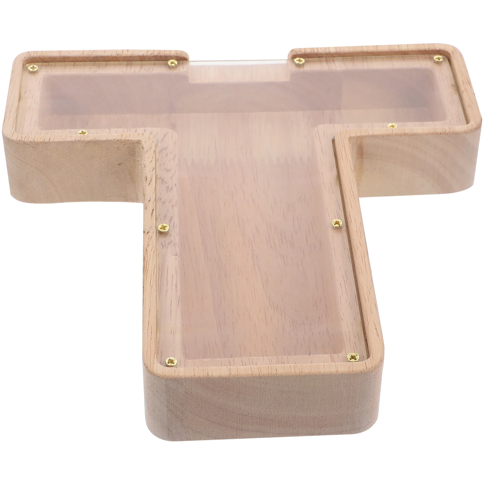 

Wooden Piggy for Kids Alphabet Letter Desktop Glass Saving Money Box Coin Jar Storage Toy Wooden Piggy Banks For Kids Alphabet