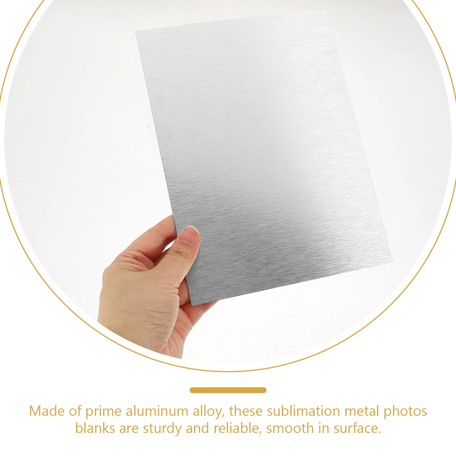 6 Pcs Blank Notebook Sublimation Metal Board Photo Frame Blanks Plate Aluminum Silver Material for