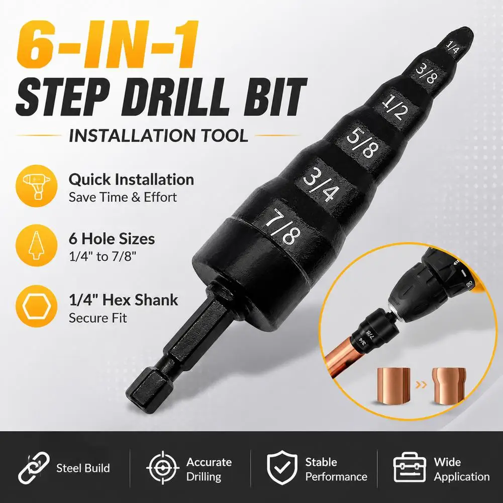 6-in-1 Tube Expander Tool HVAC Swaging Kit for Copper Pipe Repair Air Conditioner Installation Tools