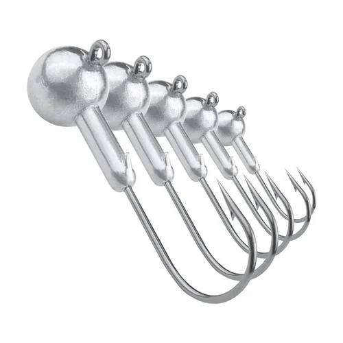 Anzuelo de pesca con cabeza plomada, señuelo duro de 1,8g, 2,5g, 3,5g, 5g, 7g, 10g, 14g, 20g, accesorios de aparejos de gusanos blandos