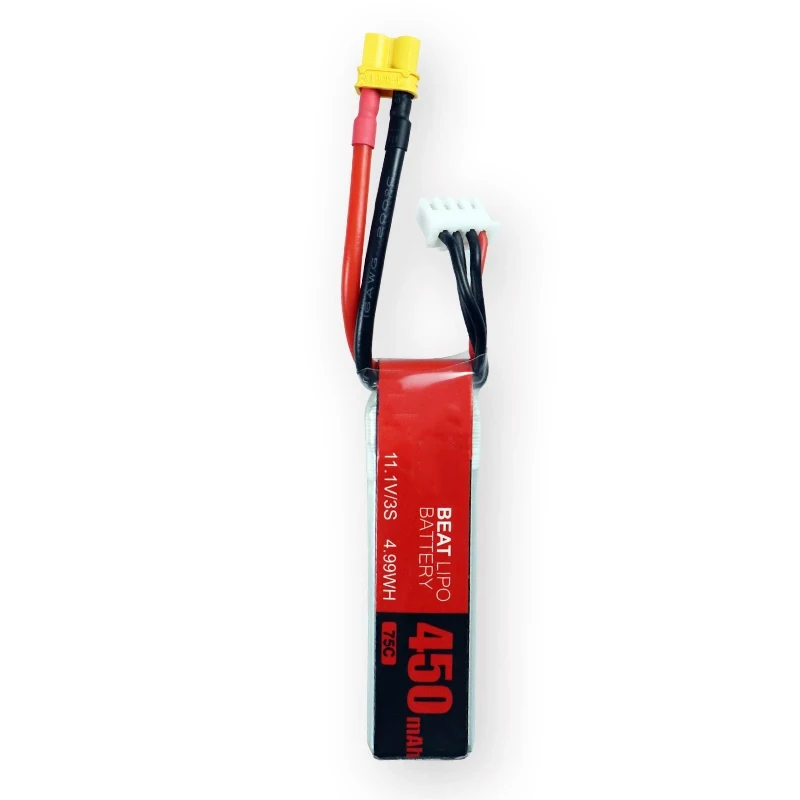 3S 11.1V 450mAh 75C LiPo Battery For RC Helicopter Quadcopter FPV Racing Drone Parts 11.1v Drones Battery With XT30 Plug