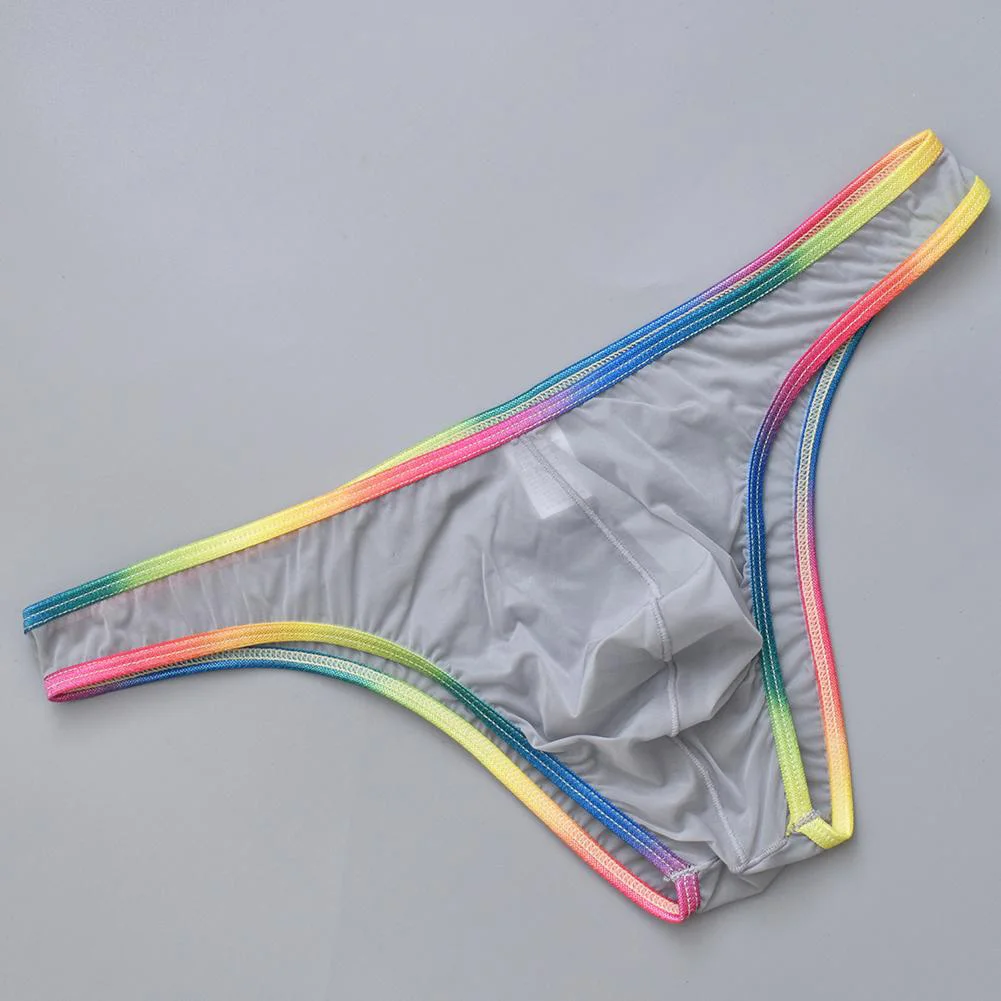 Men Ultra-thin Ice Silk T-Back See Through Briefs Underwear Pouch Erotic Japanese Panties Lingeries Quick Dry Underpants Classic