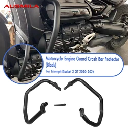 Motorbike Side Engine Guard Bumper Frame Bracket Crash Bar For Triumph Rocket Ⅲ 3 GT 2020-2024