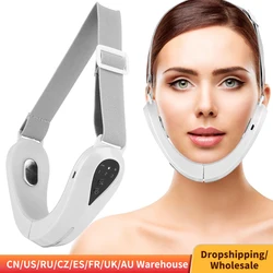 V Face Facial Machine Electric V-Line Up Lift Belt Face Massage LED Face Skin Lifting Firming Beauty Device Double Chin Reducer