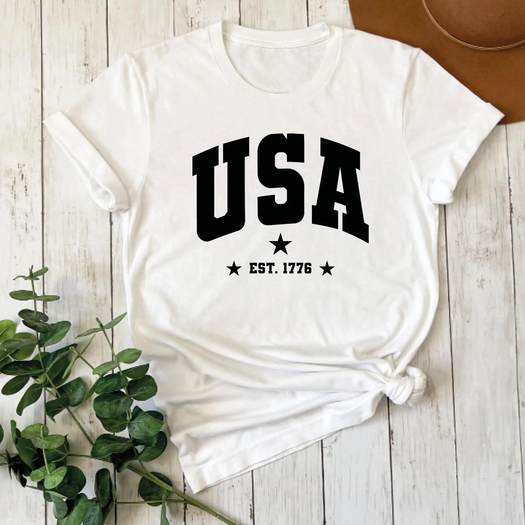 Usa T Shirt Retro Style Est 1776 Patriotic Memorial Day Party Outfit 4Th Of July Independence