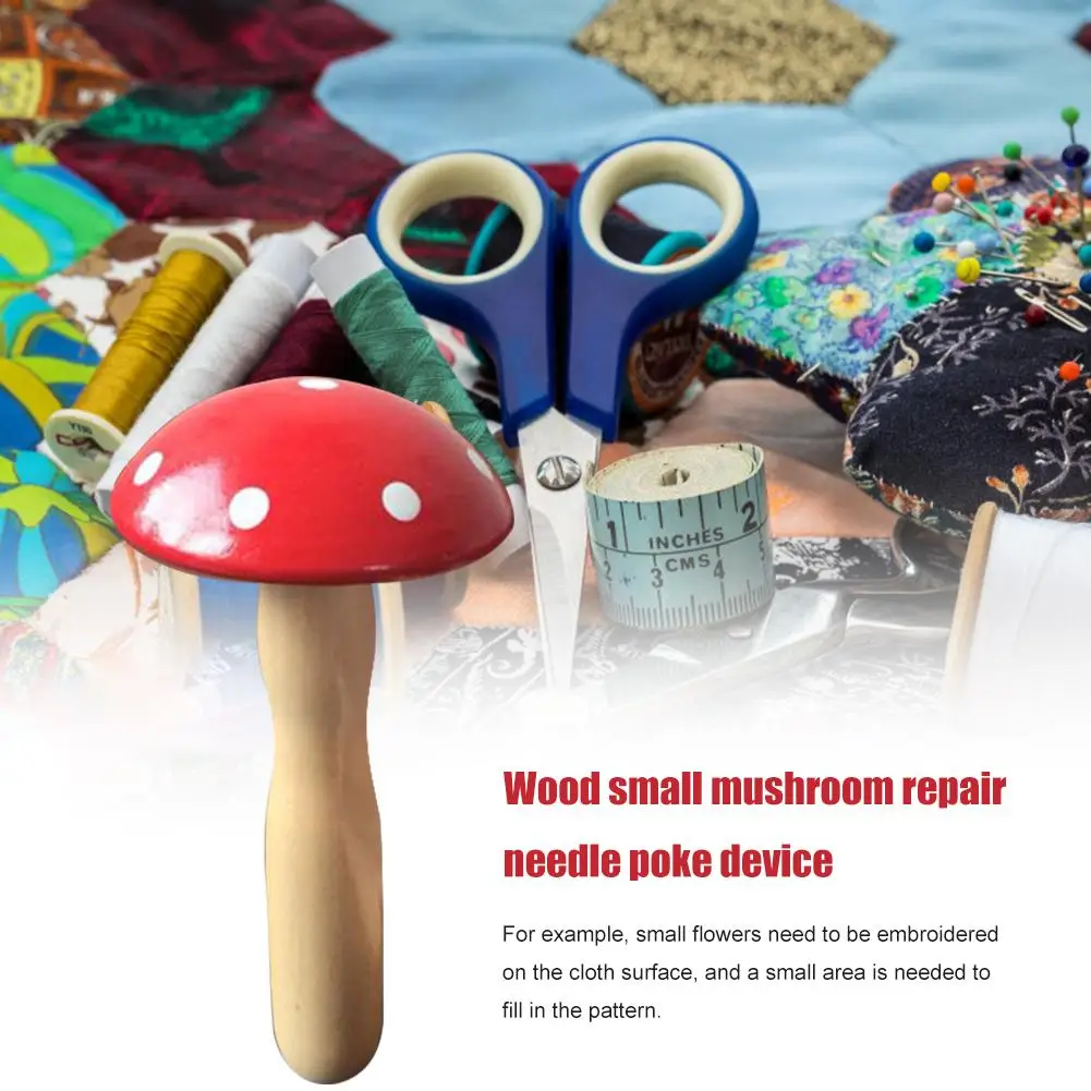 Wooden DIY Darning Mushroom Patching Tool Pants Clothes Socks Sewing Mending Needle Darner Patch Clothes Sewing Thread Tool
