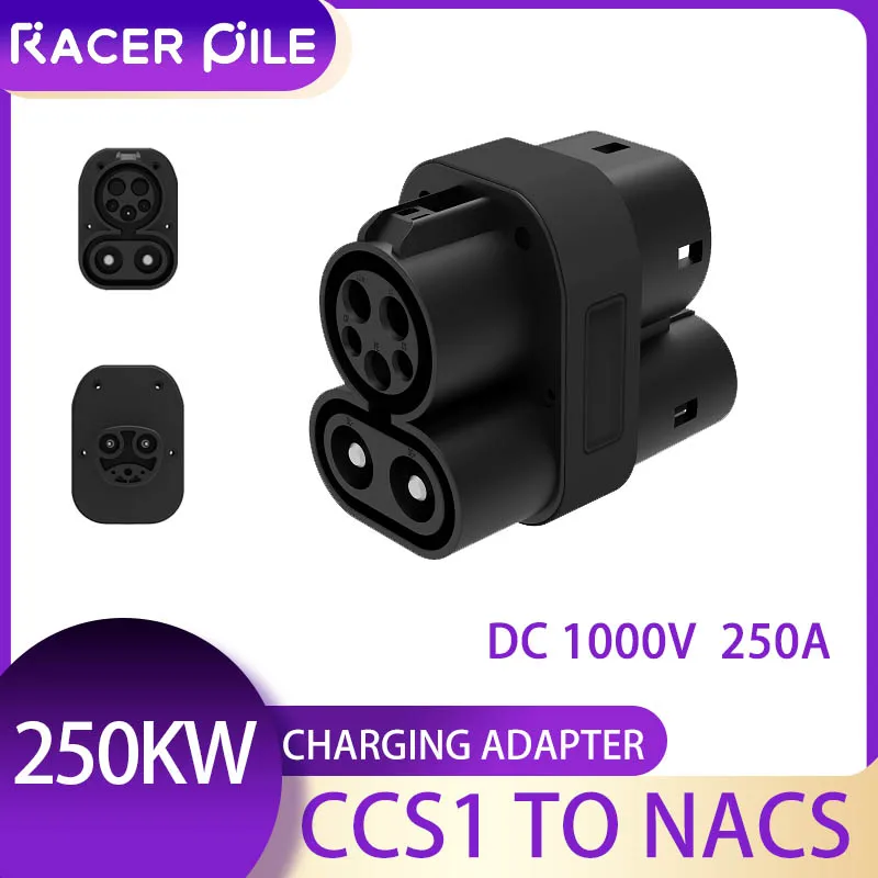 محول شحن RACER PILE CCS1 إلى NACS Fast Ev DC 250A CCS1 كومبو لمحول تسلا لطراز تسلا 3/Y/S/X #1