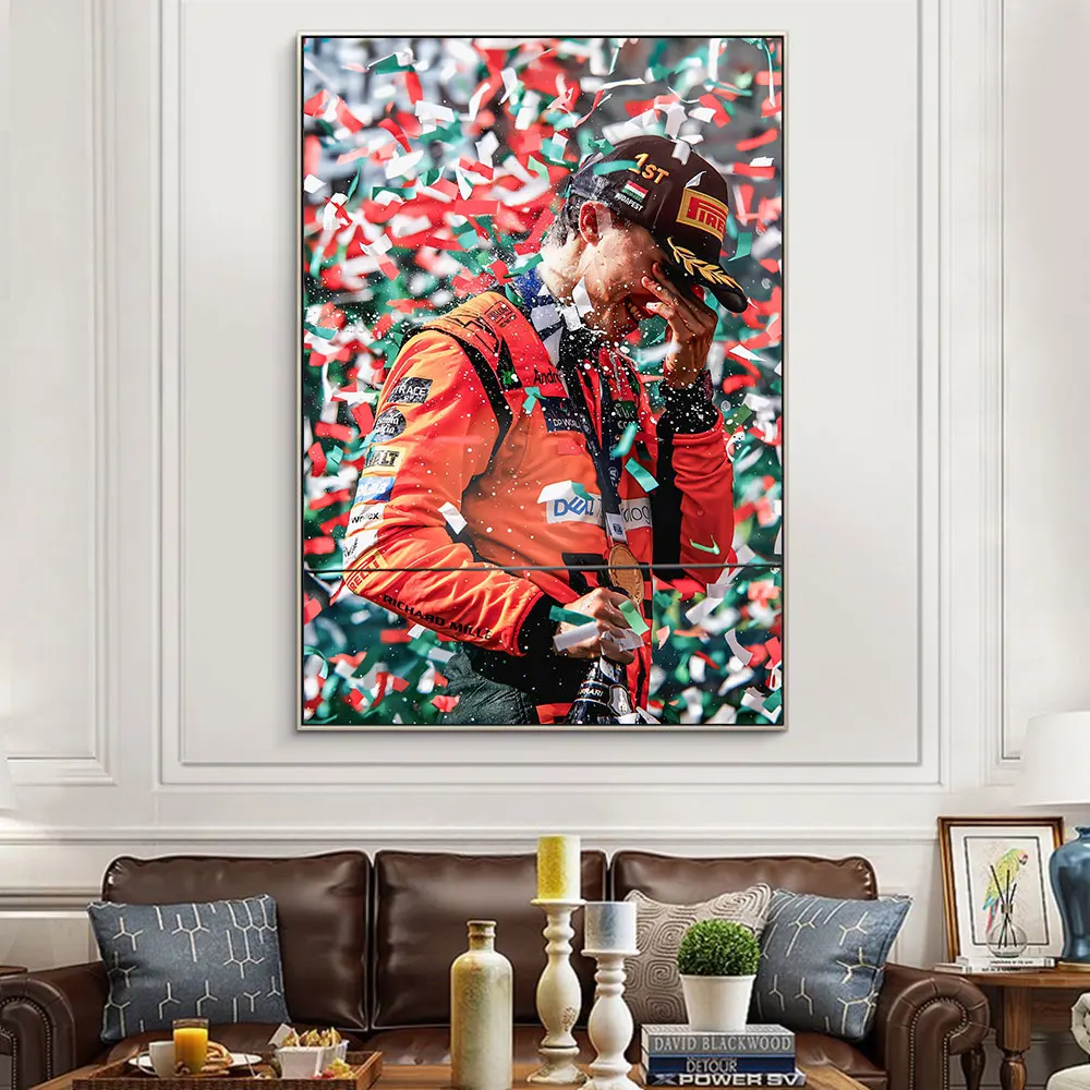 

Oscar Piastri First F1 Win Poster Formula 1 Canvas Wall Art Home Decor Rising Star Champion Portrait Gift