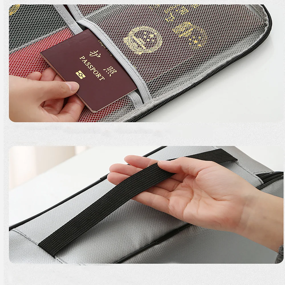 Documents and Documents Storage Bag Isolation Card Slot Mesh Bag Large-capacity Portable Three-digit Household Password Bag