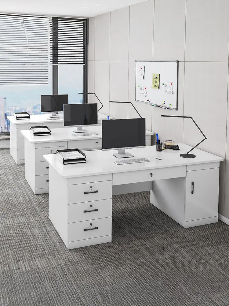 

High Quality Office Staff Modern Simple Desk And Chair Combination Home Computer