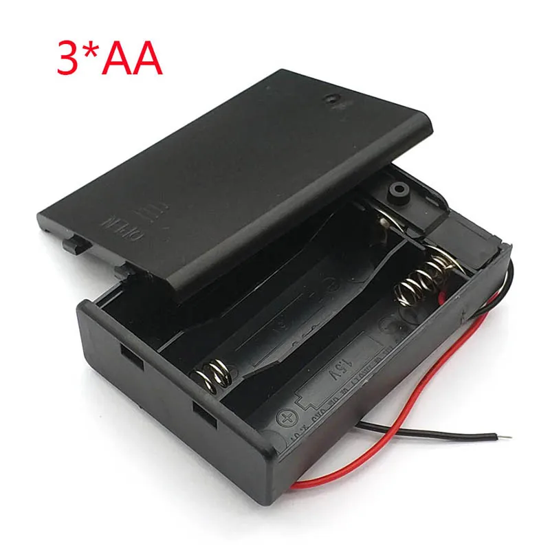 DIY 3 Slot AA Battery Holder Box Case AA Battery Holder Box Case With Switch