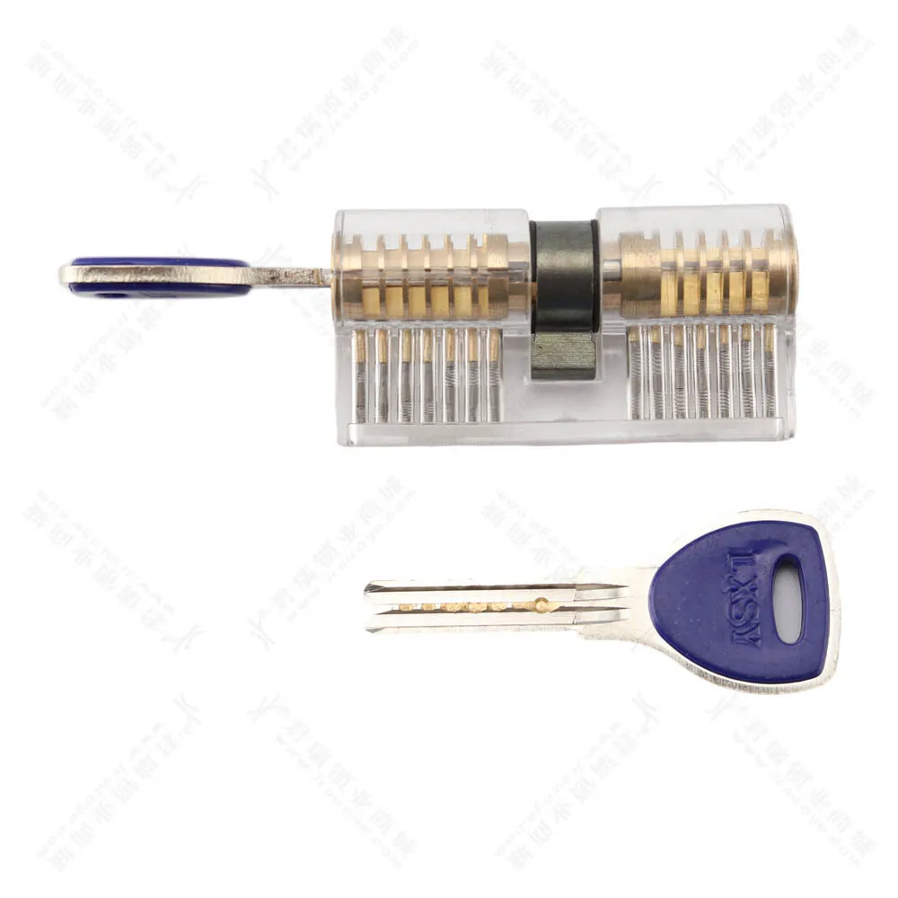 HUK LG006 Transparent Lock Pick Visible Training Skill Cutaway Inside Copper Padlock Tool for Locksmith Supplier